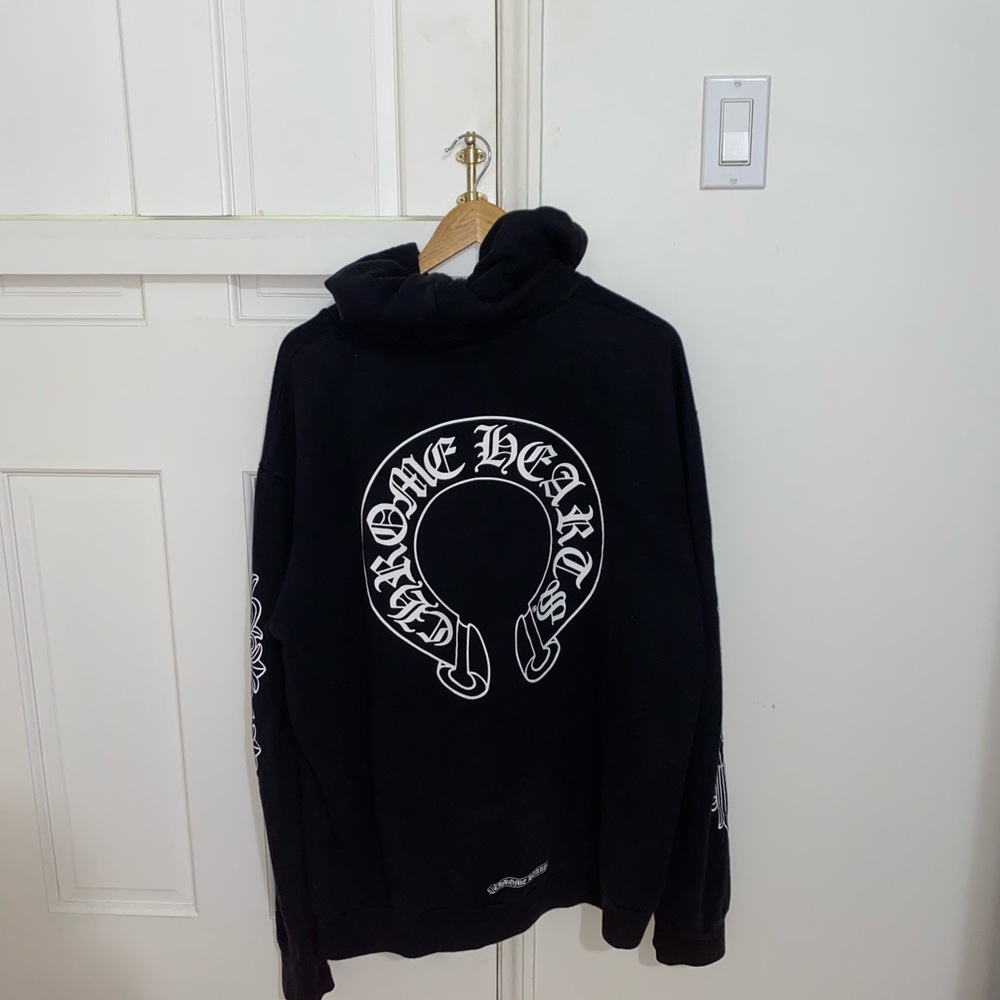 Chrome Hearts Horseshoe Floral Hoodie - Black
